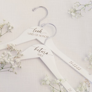 Engraved Wooden Bridal Party Hangers | Custom | Ships Fast