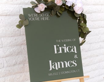 Acrylic Wedding Sign - Welcome Signs | V1 | Vertical | Entrance Sign | Entry Sign | Party Sign | Custom