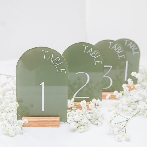 Acrylic Wedding Table Numbers | A1 | Arch