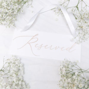 Acrylic Personalized Reserved Aisle Signs | Wedding Signs | Wedding ...