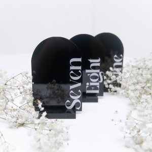 Acrylic Wedding Table Numbers | A2 | Arch