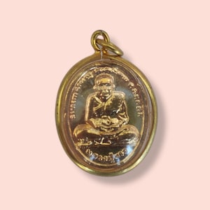 LP Thuad Famous Thai Monk Money Bag Magic Wealth Protection Talisman Pendant Collana