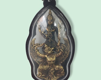 Buddha Talisman Narayana su Garuda Bird Pendant / Talisman Thai Amulet Protection Block Black Magic / Potente Vishnu Hindi Divinity Pendant