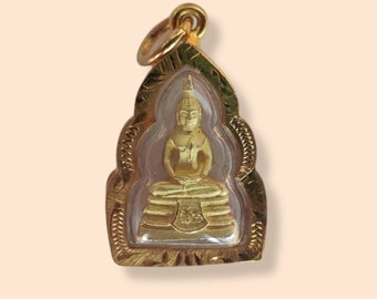 Buddha Meditation Amulet Lp Sothorn Thai Amulet Pendant | Magic Protection Blessed Temple Pendant | Meditation Protection Crystals