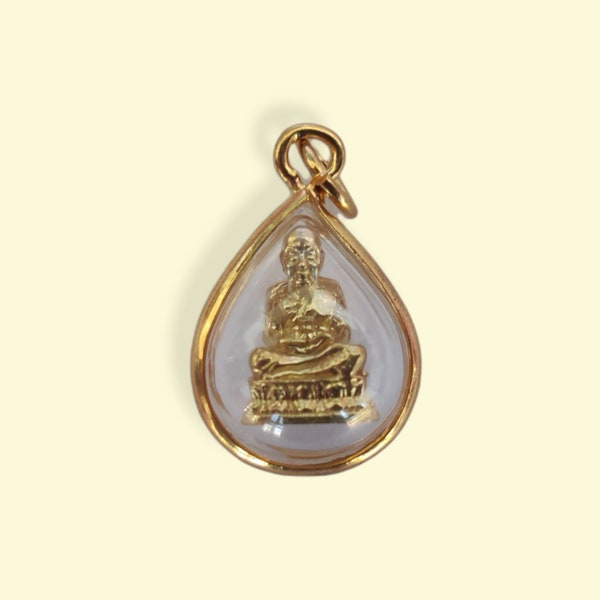Monk LP Tuad Buddhist Famous Necklace | Thai Amulet Magic Talisman Blessed Temple Necklace | Good Luck Protection | Buddha Thai Amulet