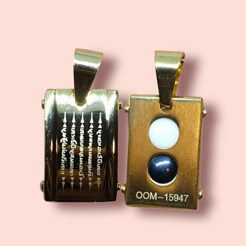 Buddha Talisman Five Rows Thai Amulet Pendant Protection Lucky