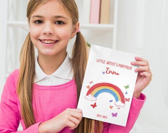 Libro de ilustraciones infantiles personalizado, portafolio de dibujo personalizado, regalo de recuerdo único para mamás, papás y abuelos.