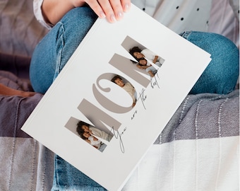 Álbum de fotos personalizado con el nombre de mamá, regalo personalizado para el Día de la Madre, imagen con texto único