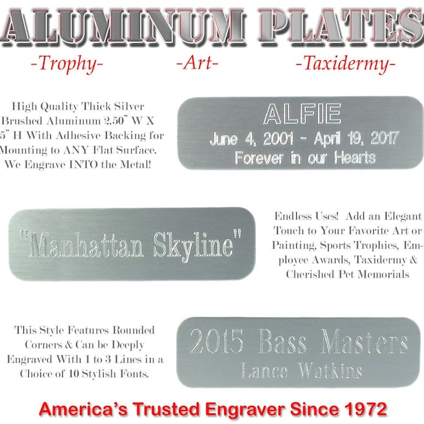 Trophy Engraving Plates Etsy