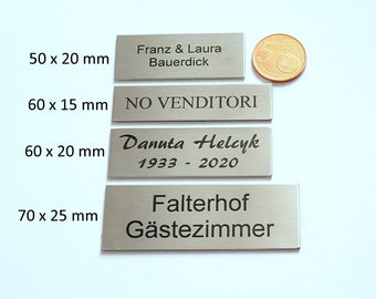 Türschild, Klingelschild, Namensschild, Edelstahl, Briefkastenschild, Adresschild, stabil, haltbar