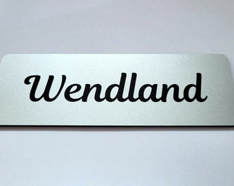 Türschild, Klingelschild, Namensschild graviert, 120 x 40 mm od. 80 x 30 mm, selbstklebend, stabil, witterungsfest