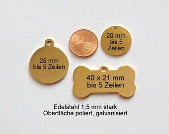 Edelstahl Schlüsselanhänger, Geschenk  inkl. deiner Gravur, Hundemarke, Pferdemarke, stabil, massiv