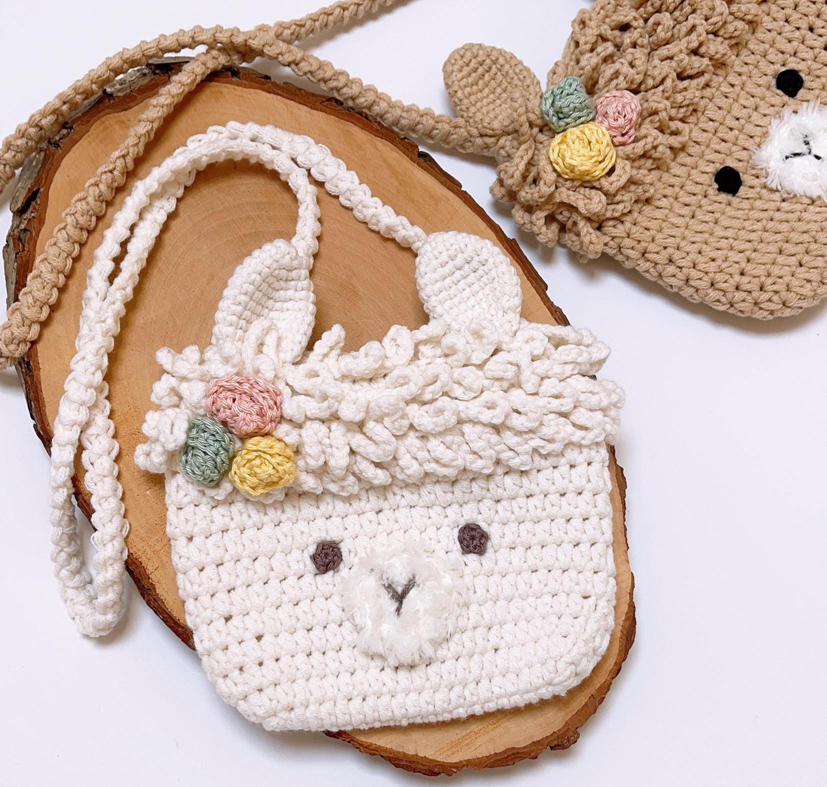 Crochet llama purse hotsell
