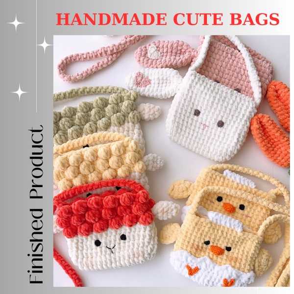 Handcrafted Gifts for Easter / Cute Crochet Bags / Handmade Crossbody Bags / Cute Easter Animals Bags