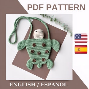 Crochet Bag Pattern / Crossbody Turtle Bag Pattern / Crochet Pattern For Kids / Cute Amigurumi Pattern / Crochet Pattern For Beginners