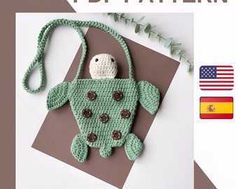 Crochet Bag Pattern / Crossbody Turtle Bag Pattern / Crochet Pattern For Kids / Cute Amigurumi Pattern / Crochet Pattern For Beginners