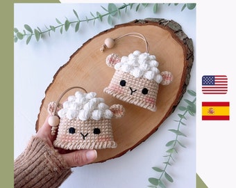 Lamb Keychain Crochet Pattern, Sweet Amigurumi  Pattern PDF