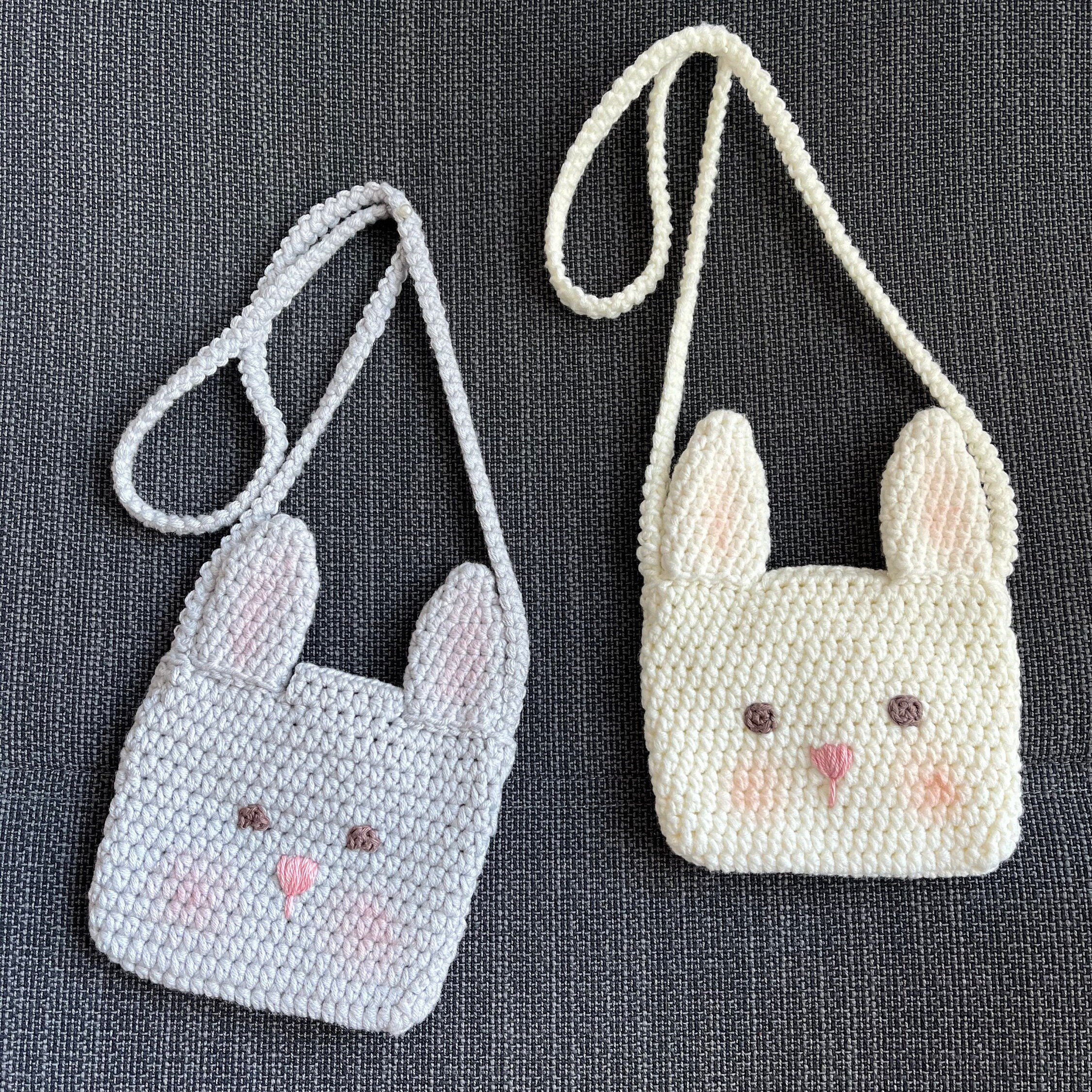 OUNONA 2 Borse A Forma Di Coniglietto Per Bambine - Mini Tracolla In PU A Tema Animali, Regalo Per Piccole, 13,6x12,5x3 Cm (Rosa E Blu) - 4