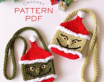 Virkmönster till jultjuven i PDF-format: Plushie Amigurumi Grön skurkväska
