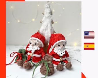 Modèle de poupée père Noël au crochet : jouet de Noël Amigurumi (PDF)
