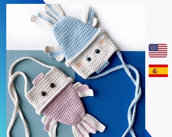 Crochet Fish Bag Pattern,  Amigurumi for Kids (PDF Pattern)