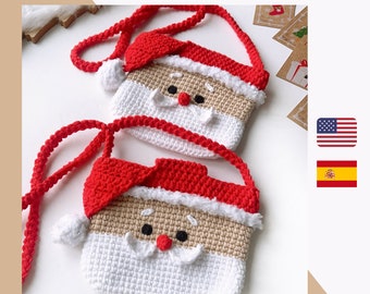 Crochet Santa Claus Bag Pattern, Christmas Amigurumi (PDF Tutorial)