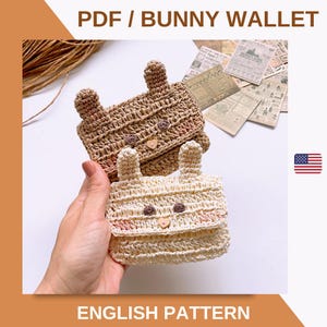 Häkelanleitung Hase / Geldbörse / Portemonnaie aus Papiergarn / Kartenhalter aus Papiergarn häkeln / Einfaches, schnelles Häkelmuster / für Anfänger geeignet