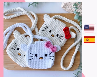 Crochet Bag Pattern / Soft Cat Bag Pattern / Crochet Pattern For Kids / Cute Amigurumi Pattern PDF / Cute Cat Pattern PDF Tutorial