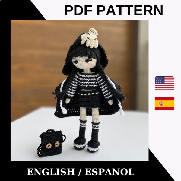 Black Doll Costumes only Pattern PDF Tutorials / Amigurumi Black Doll Clothes Pattern