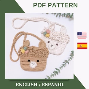Häkeltasche Muster / Lama Bag Pattern / Häkelanleitung für süße Amigurumi Lama PDF / Crossbody Lama Bag Pattern / Häkelanleitung
