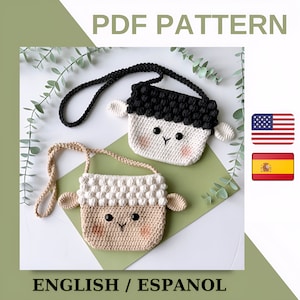 Crochet Bag Pattern / Lamb Bag Pattern / Crochet Pattern For Kids / Cute Amigurumi Pattern PDF