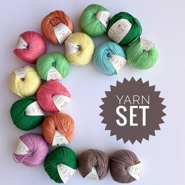 Baby Cotton Yarn / Cotton Yarn Kit / Amigurumi Yarn / Knitting Yarn