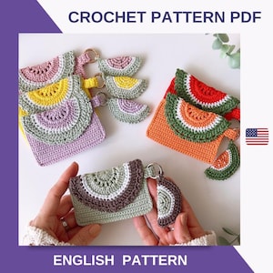Women Wallet Crochet Pattern / Easy and Fast Crochet / Mini Wallet-Keychain Crochet PDF Tutorial / Downloadable Blueprints Crochet Pattern
