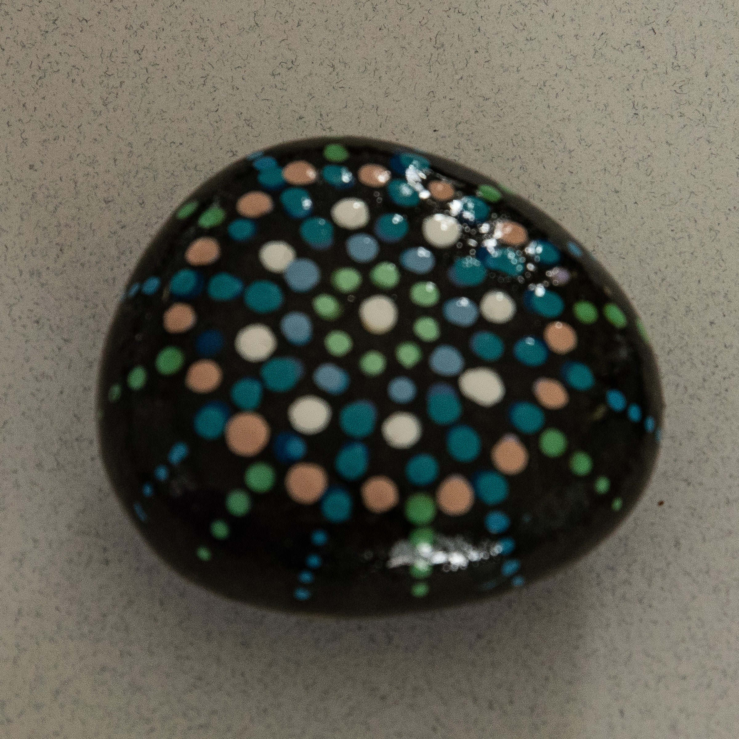 SALE Delightful Set of 4 Small Painted Rocks in Lovely Dot Patterns ...