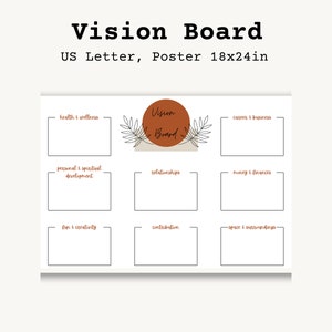 Printable 2024 Black Girl Vision Board, 2024 Vision Board, 2024