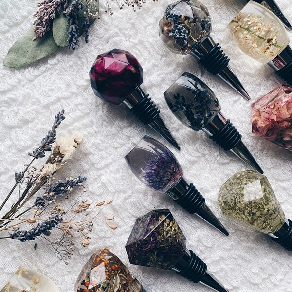 Flower Wine Stopper Etsy
