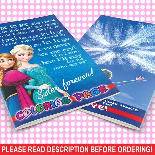 Frozen Coloring Etsy