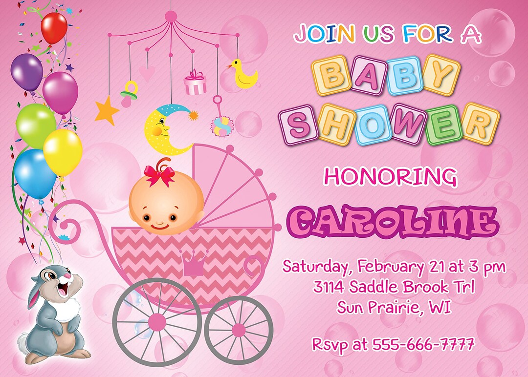 Digital Baby Shower Invitation Etsy