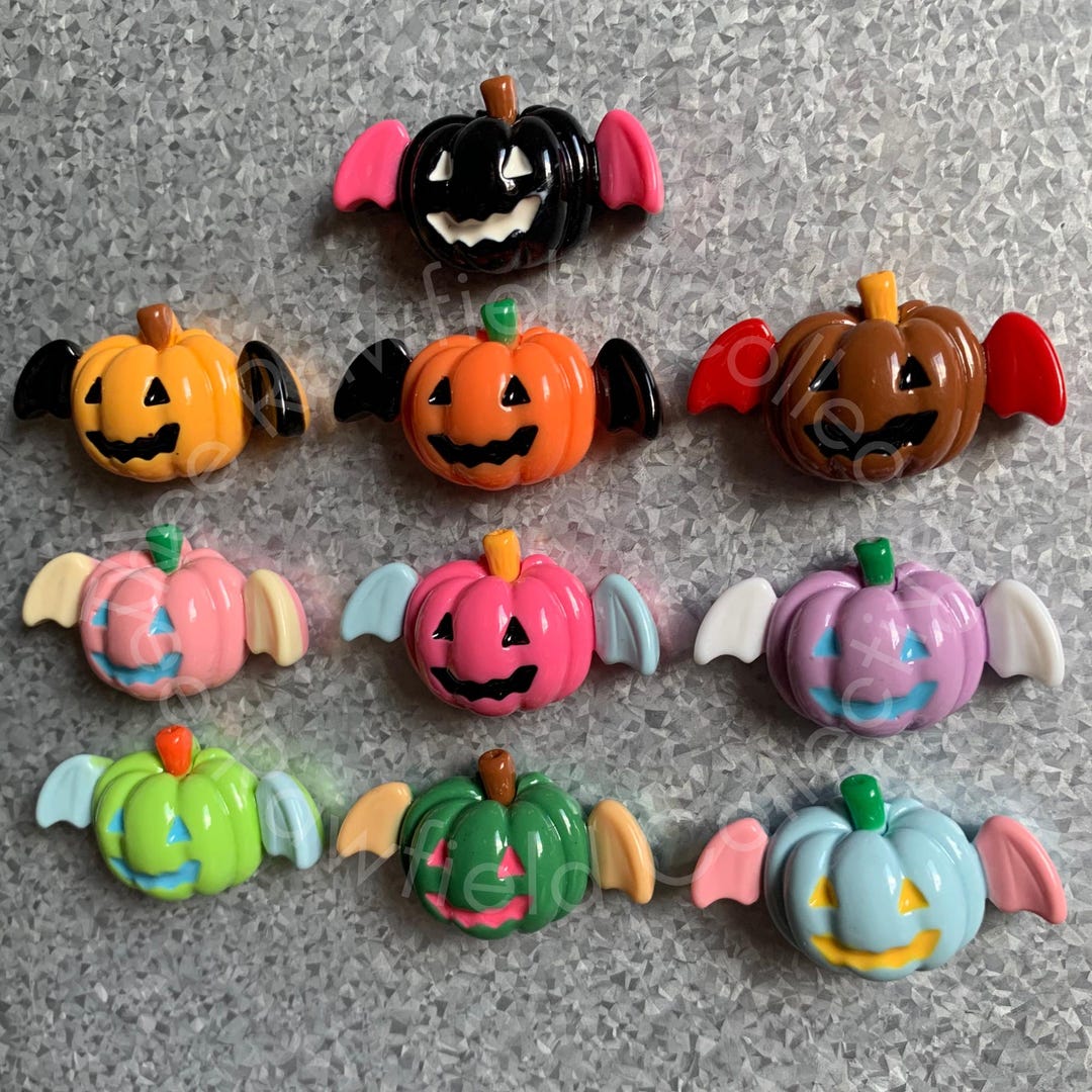 Mini Winged Pumpkin Fridge Magnets | 10 Pieces | Colorful Pastel ...