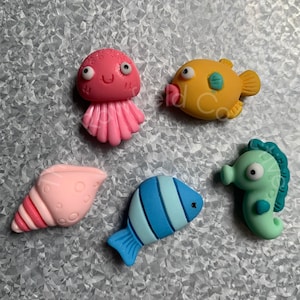 Mini Ocean Friends Fridge Magnets | 5 Pieces | Colorful Refrigerator Magnet Set | Magnetic Home Decoration | Accessories Gifts
