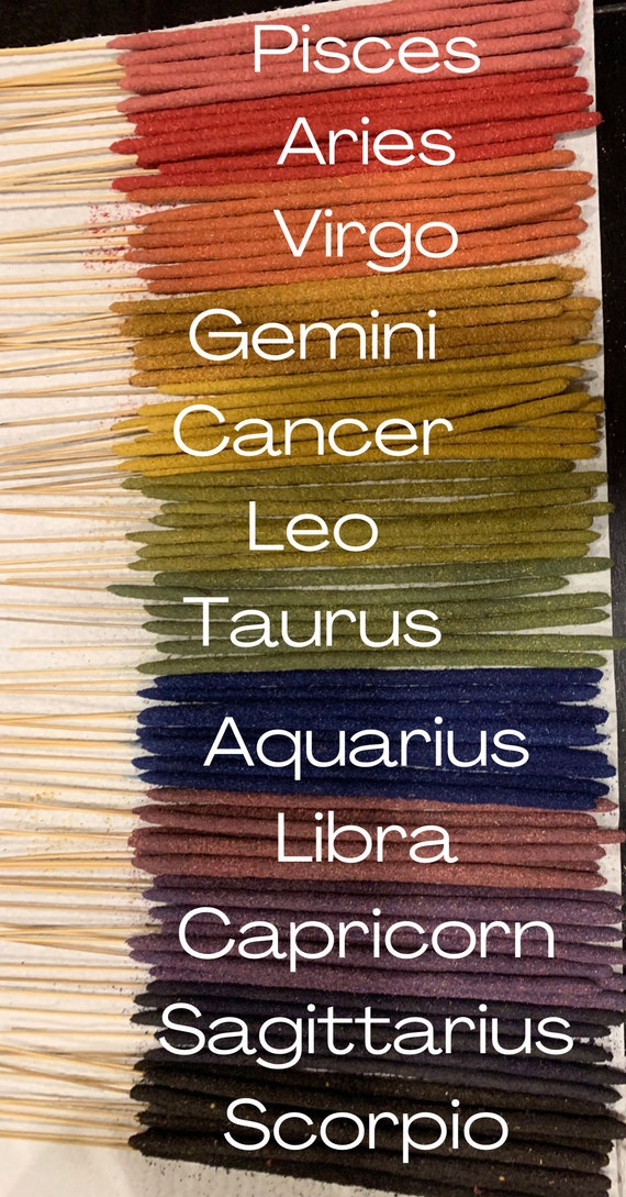 Handrolled Zodiac Themed Incense Sticks | Handcrafted Agarbatti | Altar & Shrine Tools | Meditation and Yoga Intention Accessories