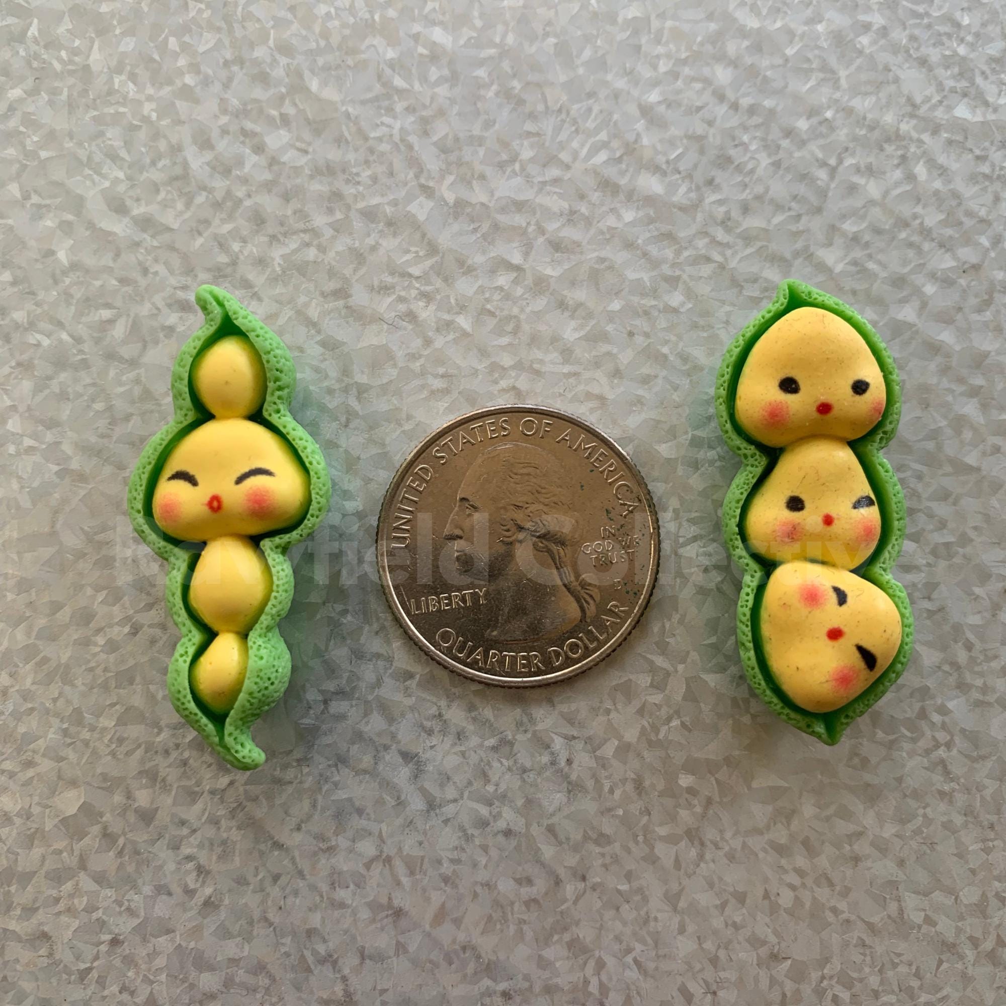 Peapod Fridge Magnets | 2 Pieces | Colorful Cute Refrigerator Magnet ...