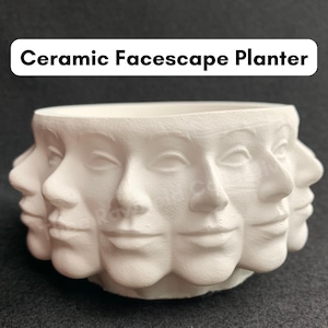 Keramik Übertopf | 1 Stück | Abstrakter handgemachter Hauptdekor-Blumentopf-Behälter-Schiff