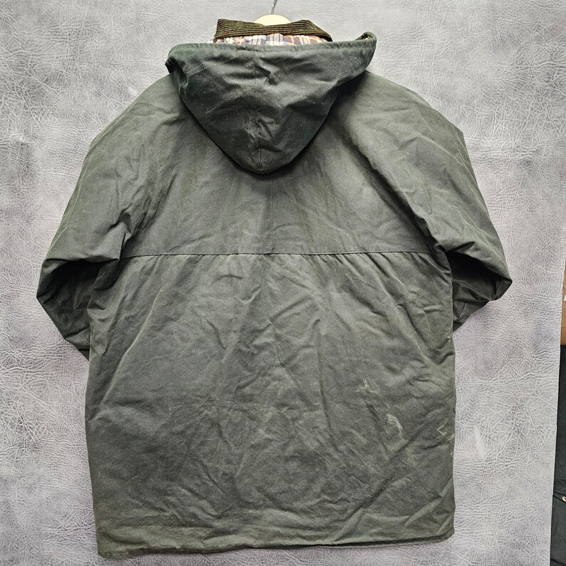 Vintage Waxed Jacket Country Waxed Coat Chore Wax Jacket Padded Wax