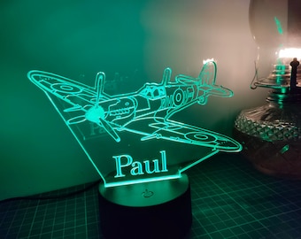 3d spitfire acrylic light war led rgb