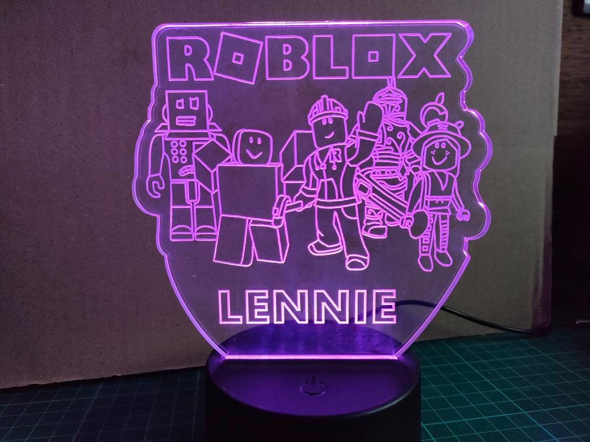 Logo Roblox 3D LED LAMP with base of your choice ! - PictyourLamp