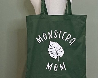 Plant Lover Tote Bag Monstera Mom Reusable Bags Plant Gift Market Bags Grocery Bags Eco Friendly