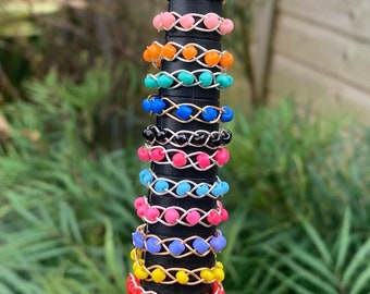 Lovely braided bead rings