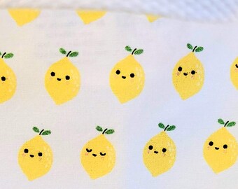 produce tote bag Kawaii Lemon Pattern (100% Cotton)