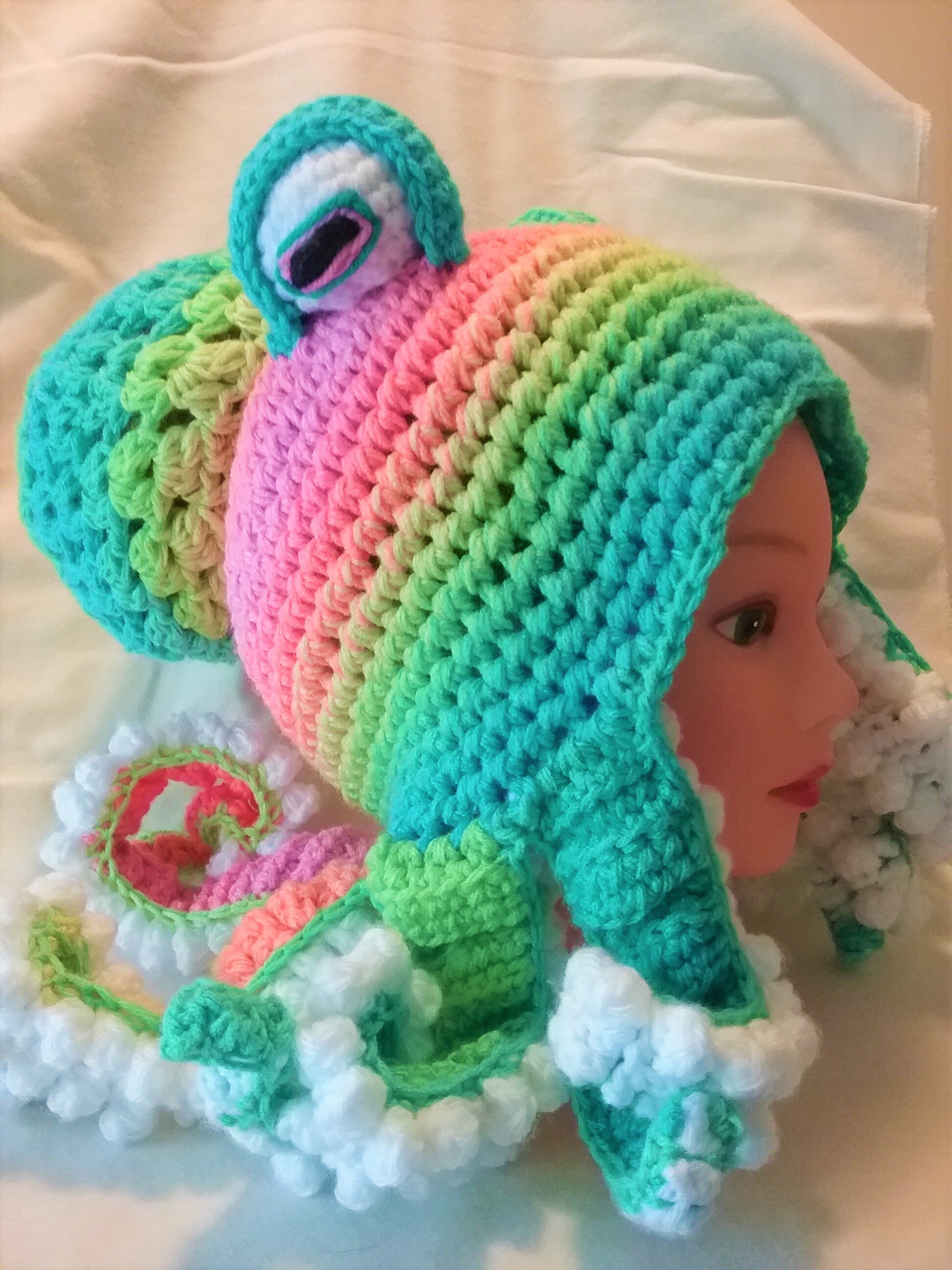 Twisted Kraken Hat Neon Hat Rainbow 